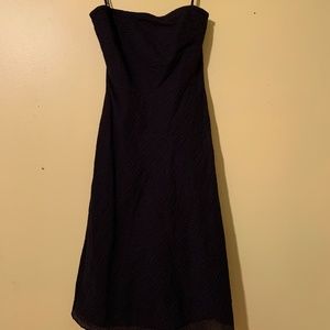 J. Crew Strapless Full-Length Black Dress